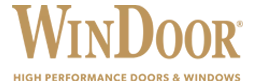 WinDoor logo, known for high-end hurricane-resistant doors and windows