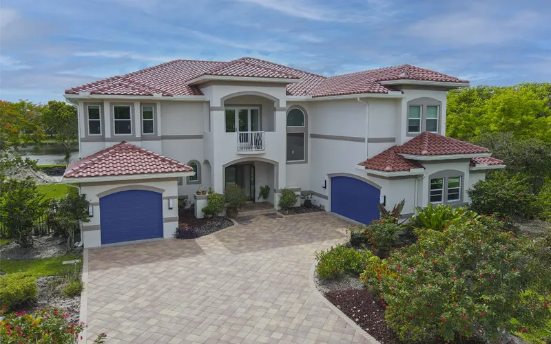 Luxury residential home protected with impact windows in South Florida